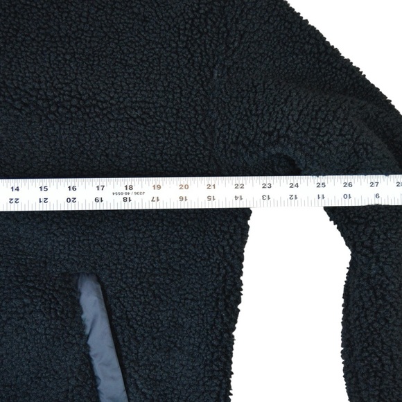 Athleta Cozy Sherpa Snap Sweatshirt, Black Color - Size Medium NWOT Pullover - Picture 6 of 14
